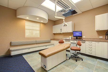 Exam room with waiting area